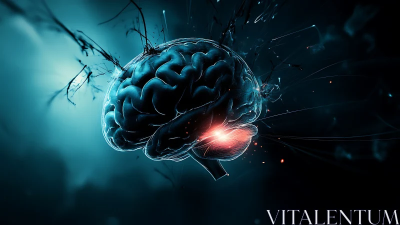 Glowing midnight brain sparking with bold electric curiosity.