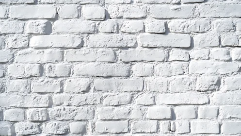 White Painted Brick Wall with Strong Sunlight Shadows