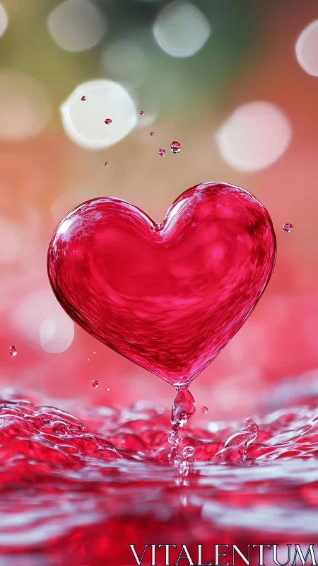 Love Blooms in Liquid: A Heart's Pure Moment.