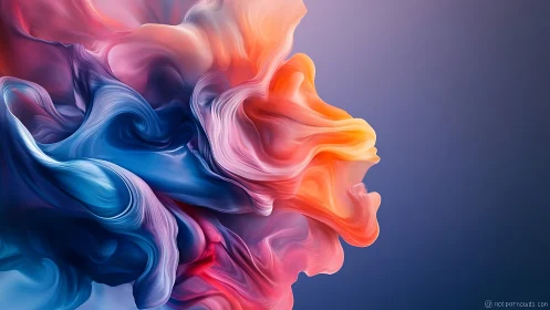 Chromatic silk storm swirling into a luminous horizon dream.