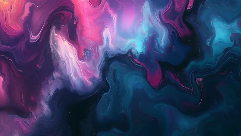 Swirling cosmic colors drift softly through a dreamy sky