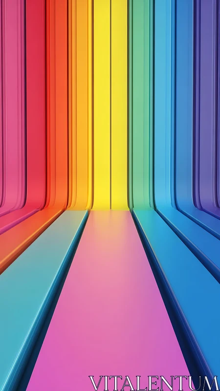 Chromatic highway pours straight into a radiant rainbow gate