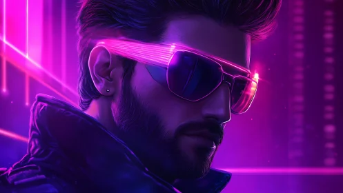 Neon night swagger with futuristic glow and quiet confidence.