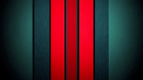 Vertically banded chromatic contrast with panel texturing.