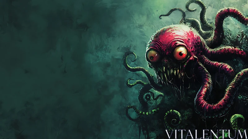 Crimson abyssal horror smiles with too many teeth tonight