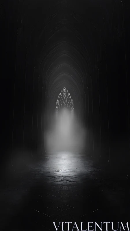 Cathedral of hush and haloed light at the corridor&rsquo;s end.