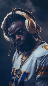 Confident music lover stands strong in bold game day style