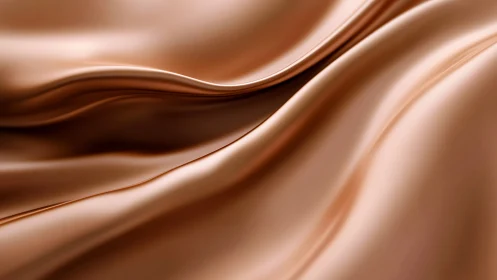 Specular copper fabric waves with controlled depth-of-field rendering.