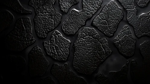 Molten nightstones quietly tessellate across liquid shadow