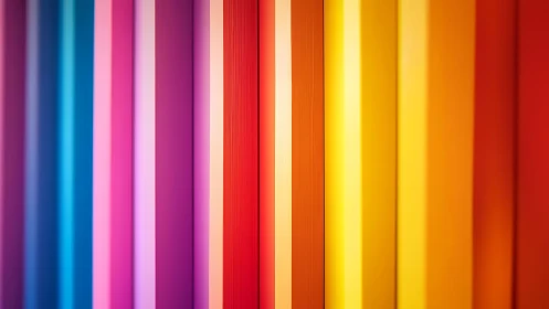 Vertical chromatic panels forming vibrant color gradient.