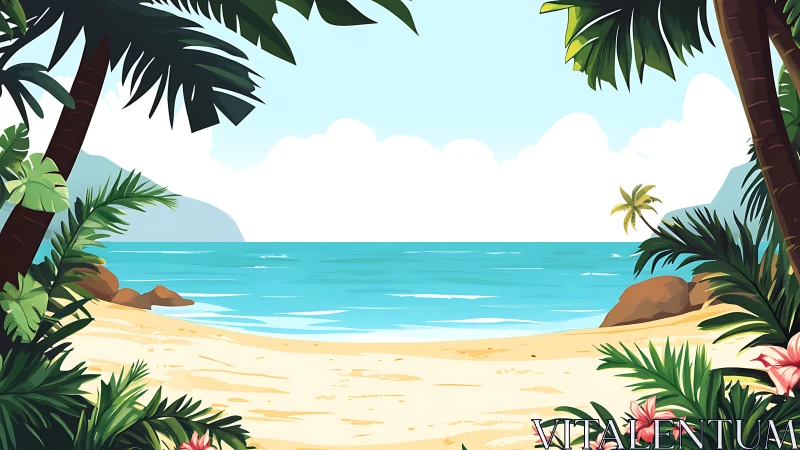 Tropical Hideaway: Where Palm Fronds Whisper Secrets.