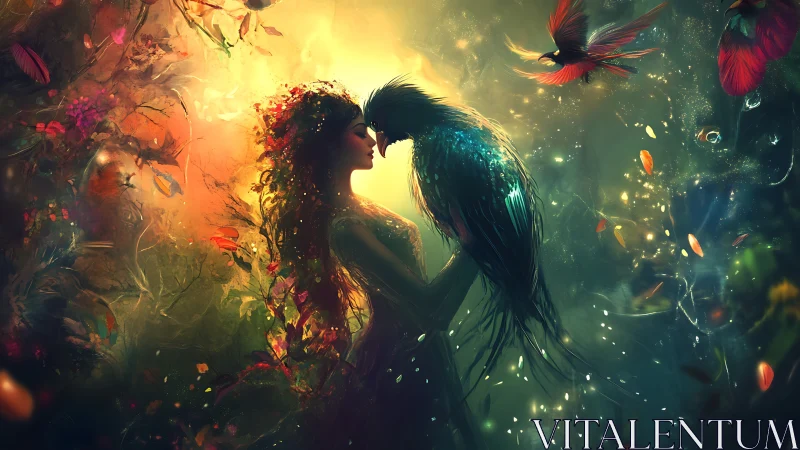 Luminous Encounters: Silhouetted Figures Suspended in Ethereal Light.