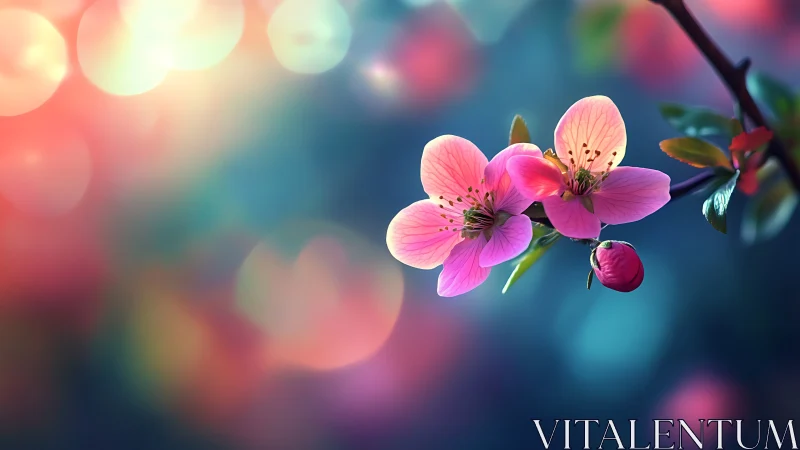 Pink Dianthus Blossoms with Bokeh: Shallow Depth Field Floral Study