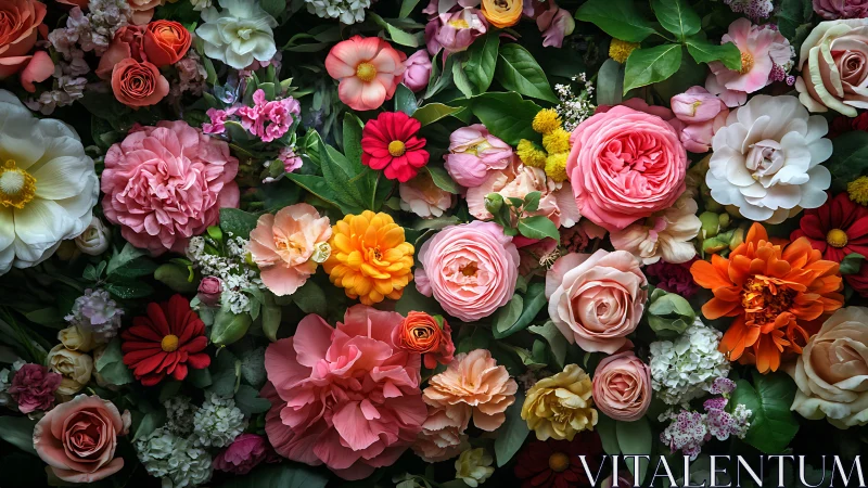 Velvet Garden Symphony: Prismatic Petals Arrange Nature's Lustrous Encore.