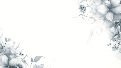 Monochromatic Floral Arrangement in Grayscale.