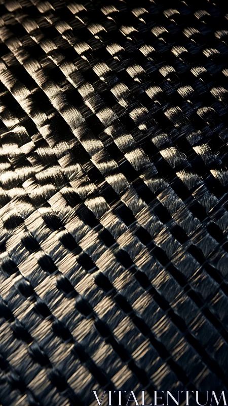 Carbon fiber textile closeup shows reflective woven strands