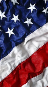 American flag fabric waves capture patriotic texture and light
