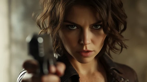 Steel-eyed vigilante aims down fate’s narrowing corridor.