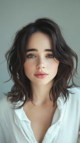 Soft gaze sketches quiet poetry across a sunlit portrait