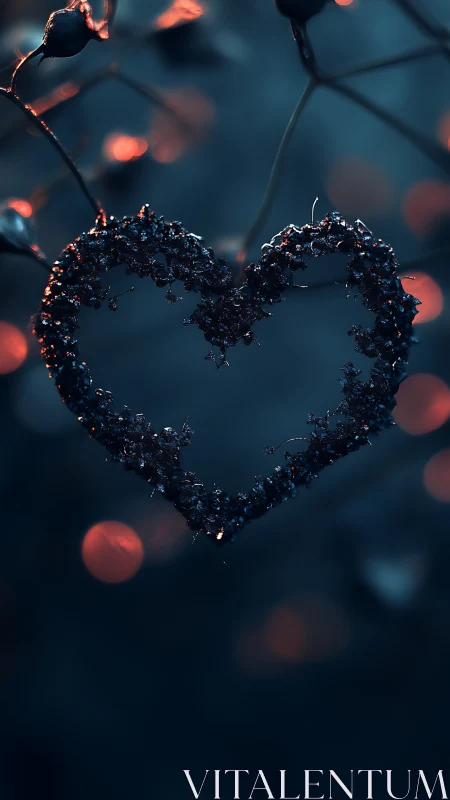 Crystalline Heart Beats Golden in the Frost.