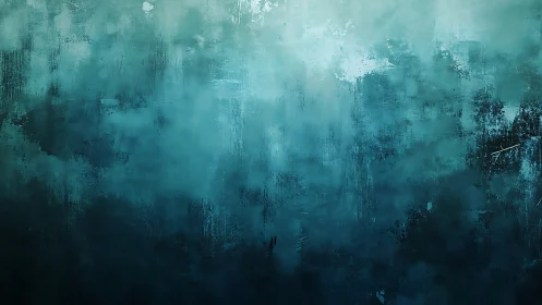 Gentle teal mist drifting over a deep dreamlike sea.