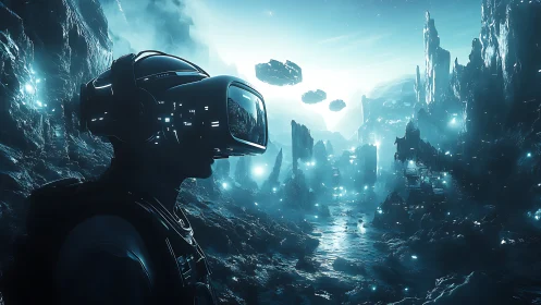 Drifting Through a Luminous Sci Fi Canyon of Distant Futures.
