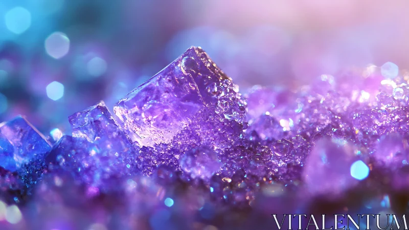 Luminous amethyst shards glowing in a dreamlit crystal tide.