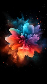 Nebular pigment bloom renders a chromatic cosmic explosion