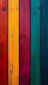 Colorful wooden planks bringing relaxed rustic charm.