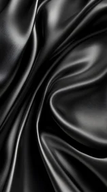 Black fabric surface with directional folds and light reflections.