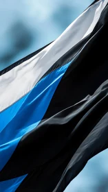 Tri‑colored national flag ripples boldly against the sky