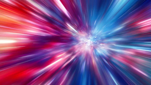 Chromatic relativistic warp tunnel with radial light dispersion.