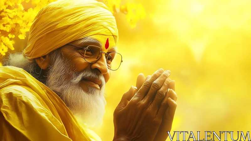 Golden-morning sage folds quiet prayers into the light