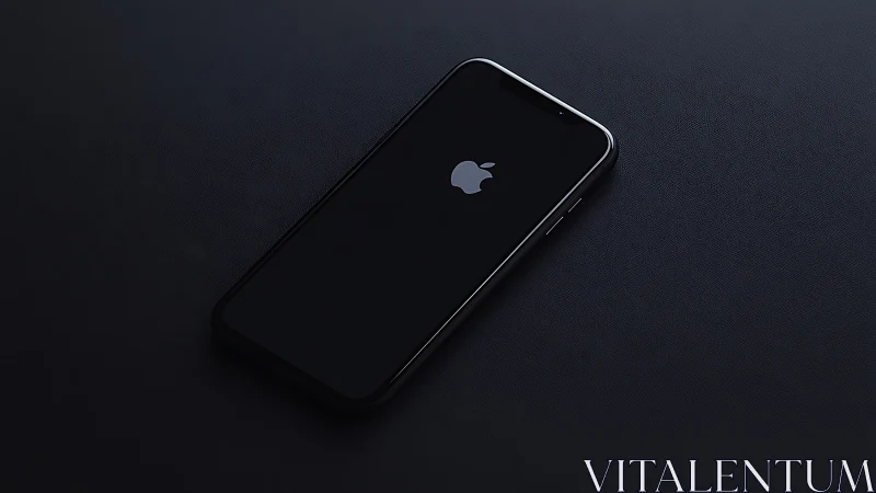 Sleek Apple iPhone Rests on Dark Surface with Timeless Appeal