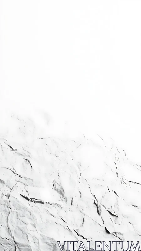 Crumpled white textured surface occupies lower image section