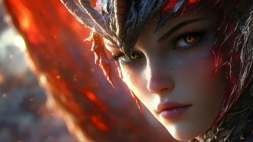 Dragonfire gaze braids molten armor with a human heartbeat