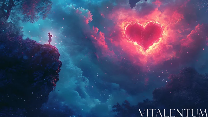 Glowing Heart in the Clouds: A Journey Across Wonder.