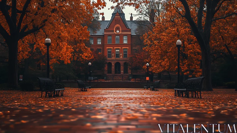Brick hallway dreams under a whispered autumn lantern spell