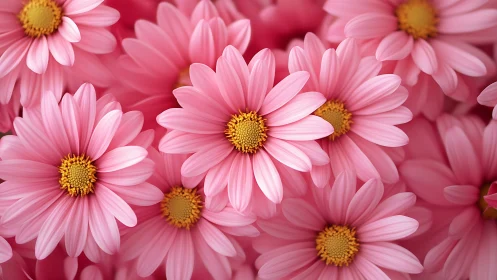 Pink Daisy Composite: Radial Symmetry and Layered Depth.