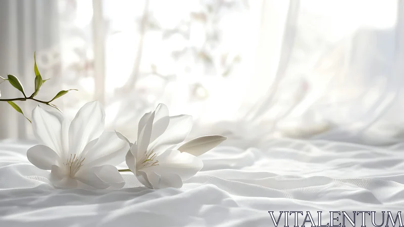 Whispered Petals in Luminous Silence.