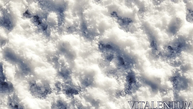 Surface of compacted snow shows granular, uneven texture