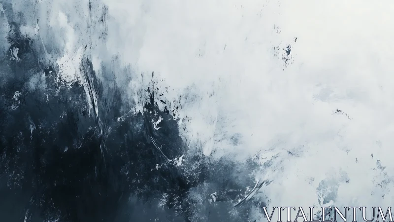 Monochrome abstract composition shows dense tonal gradient