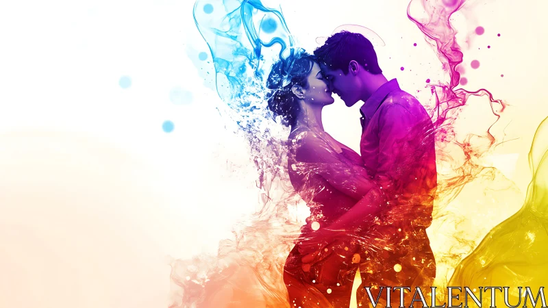 Two Hearts Bloom Together in Vibrant Colors.