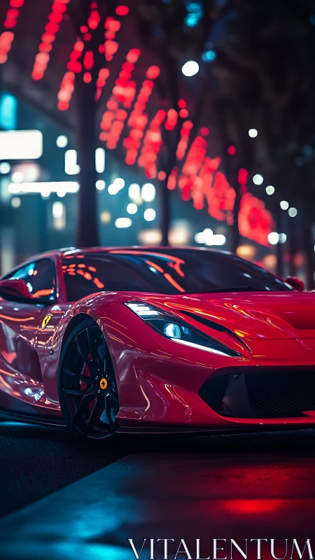 Neon boulevard predator racing through electric midnight streets.