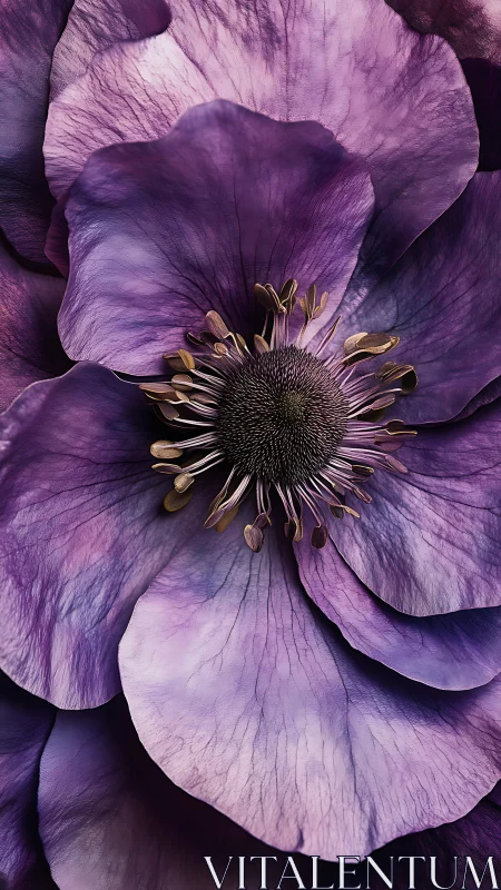 Purple Anemone Blooms Reveal Velvet Petals & Mysterious Black Stamens