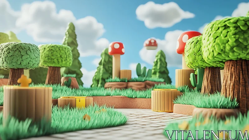 Whimsical Mushroom Forest Adventure Awaits.