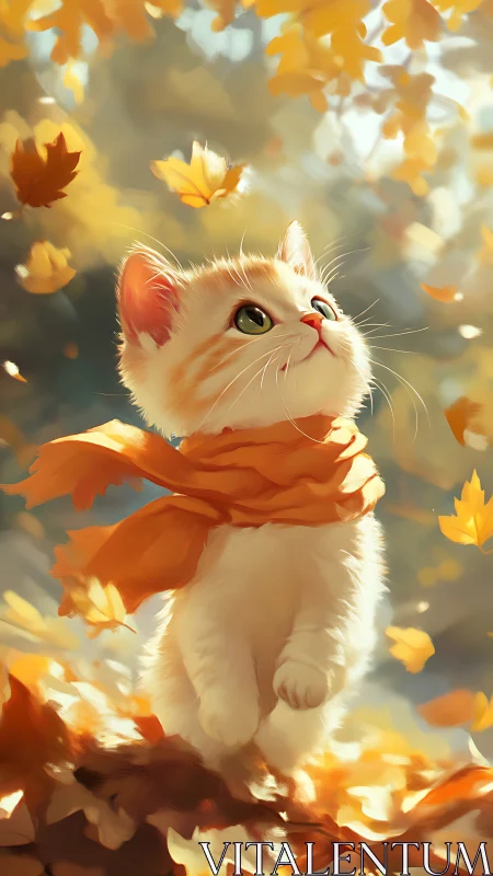 Autumn Daydreams: A Kitten's Cozy Fall Adventure.