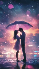 Two Hearts Dancing in Magical Rain Together