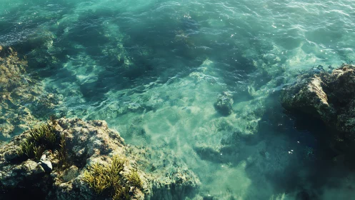 Sunlit shallows whisper over mossy rocks and hidden reefs