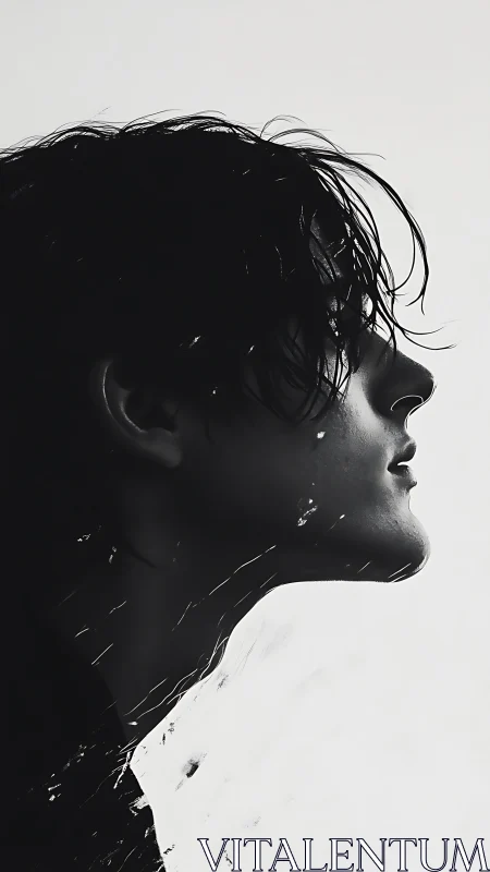 Moody side-profile portrait captures quiet emotional resolve